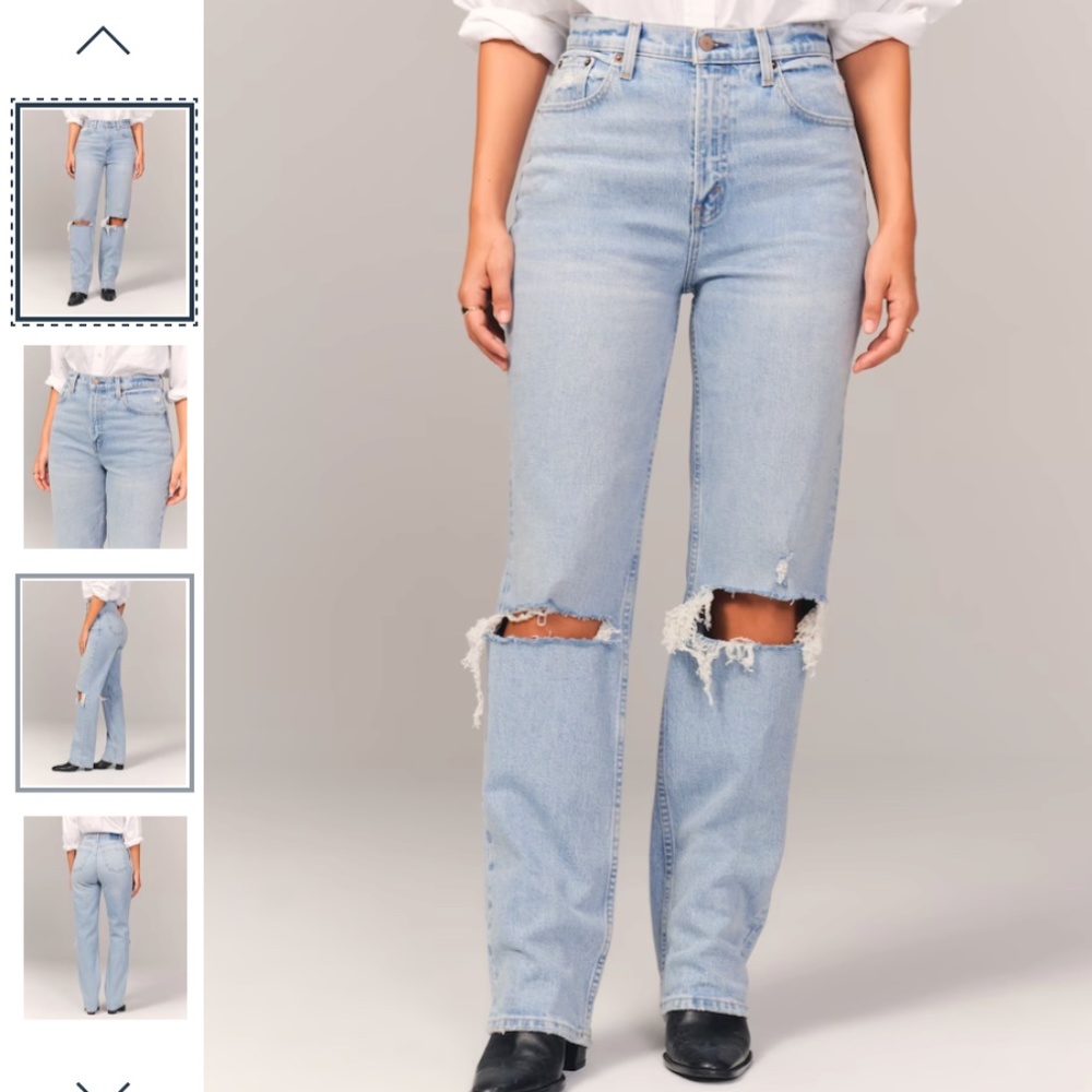 NWOT abercrombie curve love 90s high rise relaxed jean